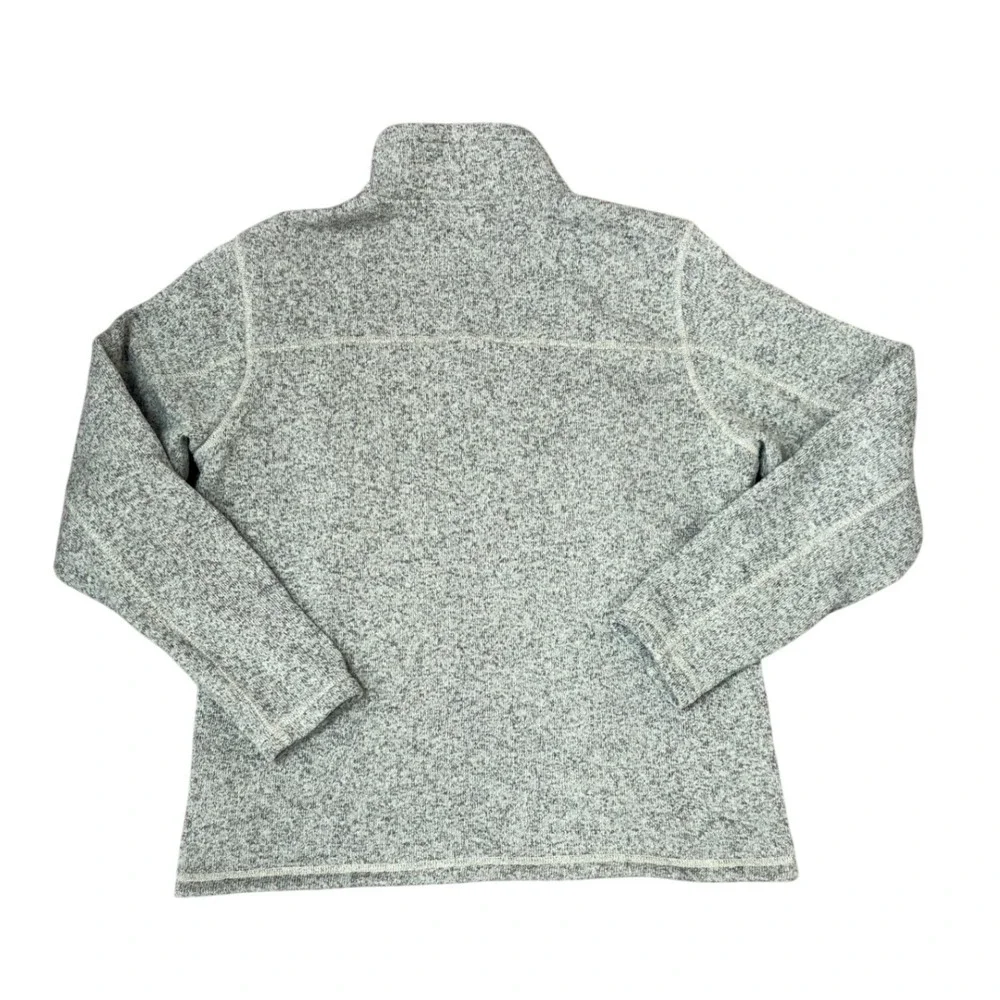 The North Face Mens Gray Marled Fleece 1/4 Zip Pullover Jacket Size Large L